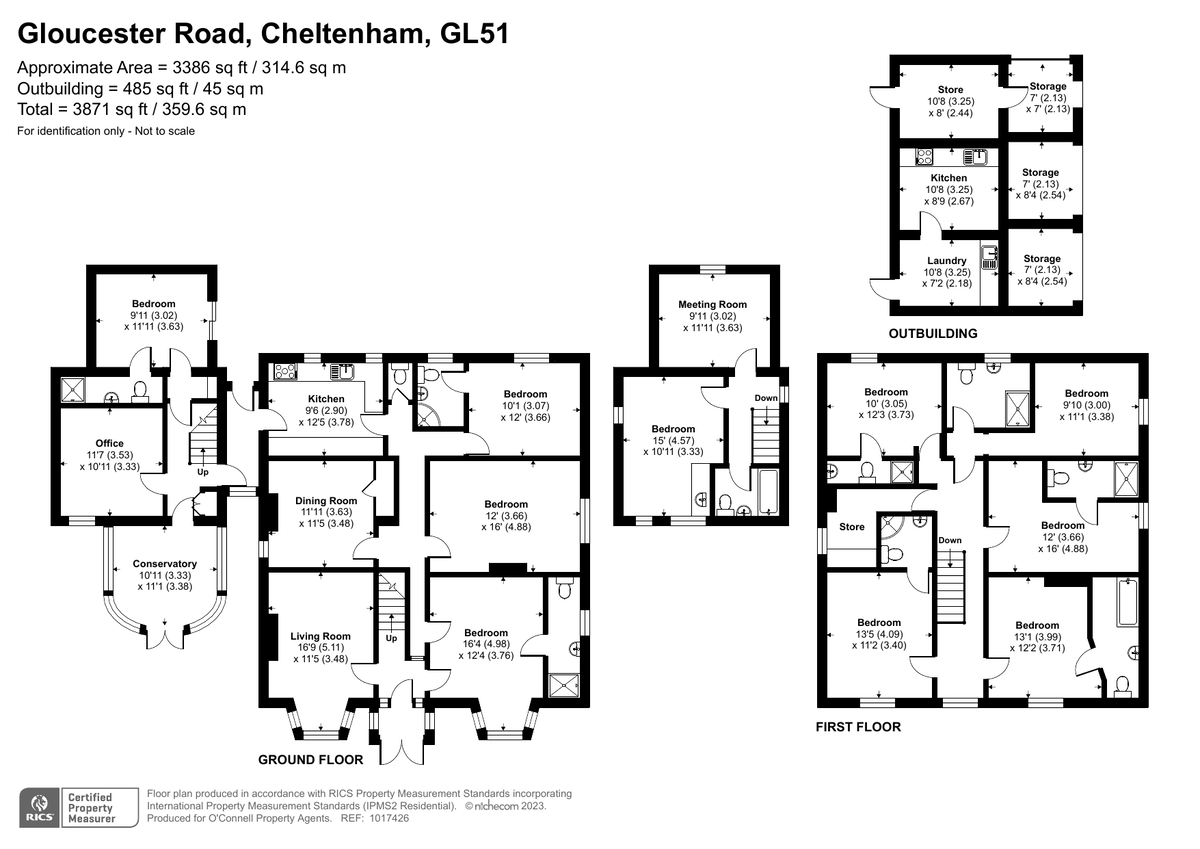 10 bed detached house for sale in Gloucester Road, Cheltenham - Property floorplan