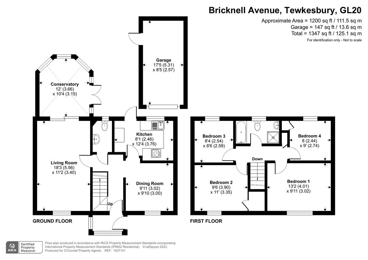 4 bed detached house for sale in Bricknell Avenue, Bredon - Property floorplan