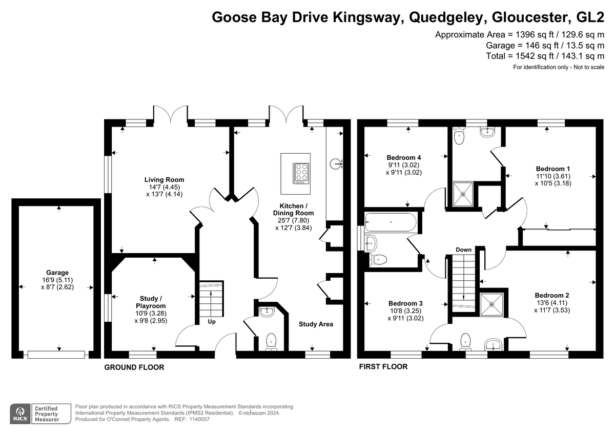 4 bed detached house for sale in Goose Bay Drive, Kingsway, Quedgeley - Property floorplan