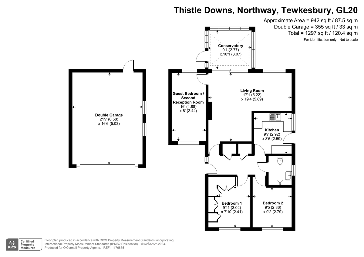 3 bed detached bungalow for sale in Thistle Downs, Northway - Property floorplan