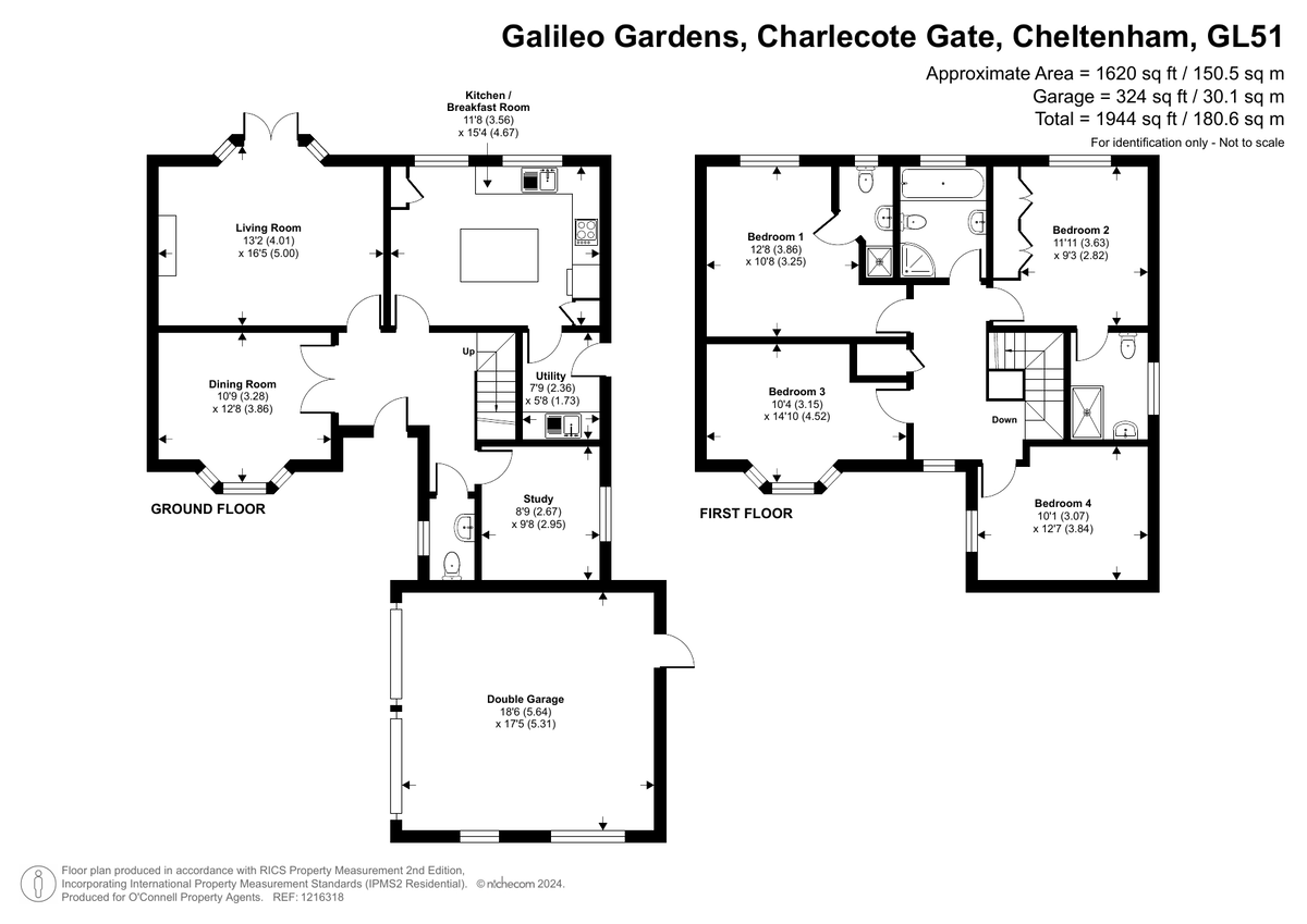 4 bed detached house for sale in Galileo Gardens, Cheltenham - Property floorplan