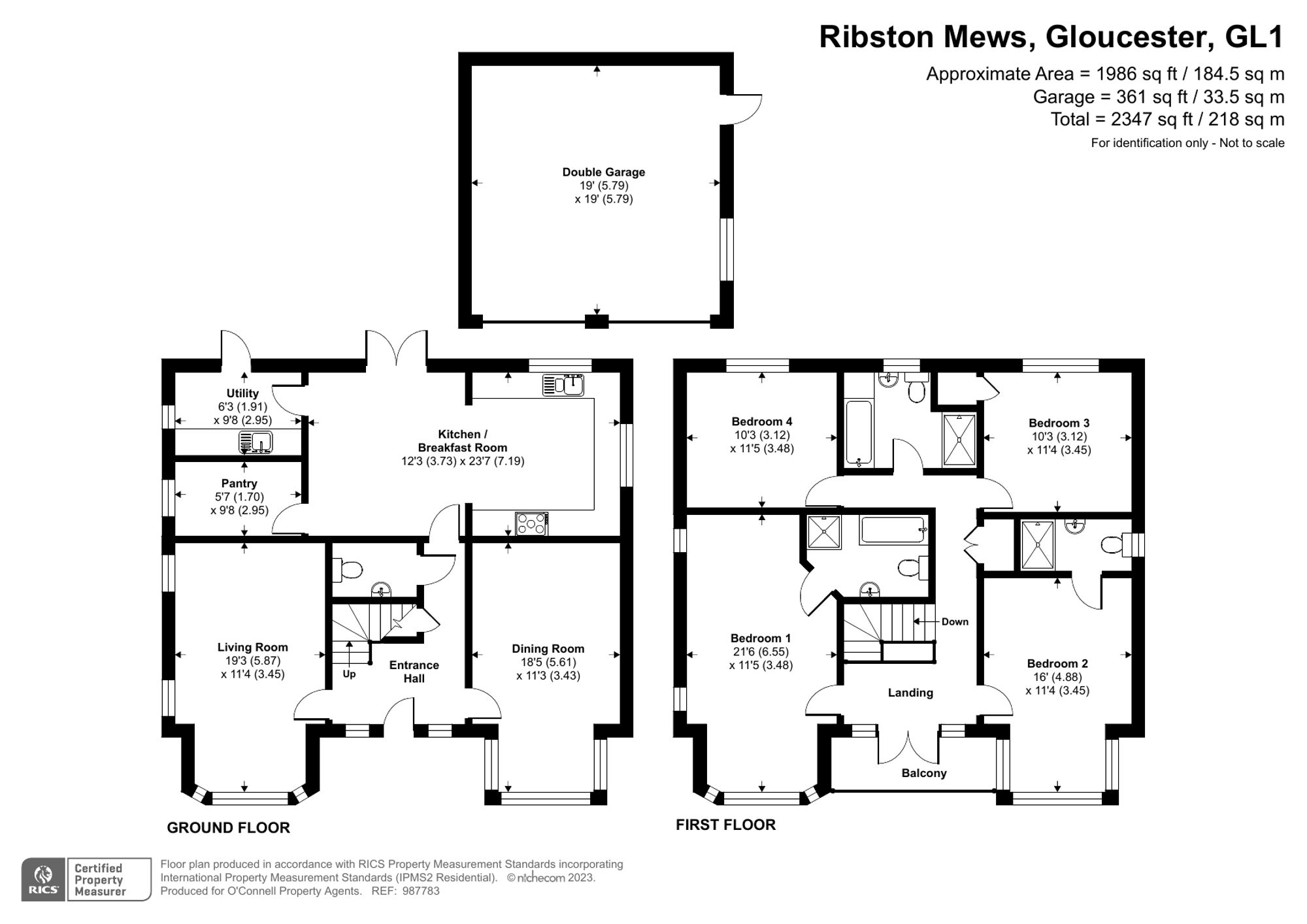 4 bed detached house for sale in Ribston Mews | Off Stroud Road - Property floorplan