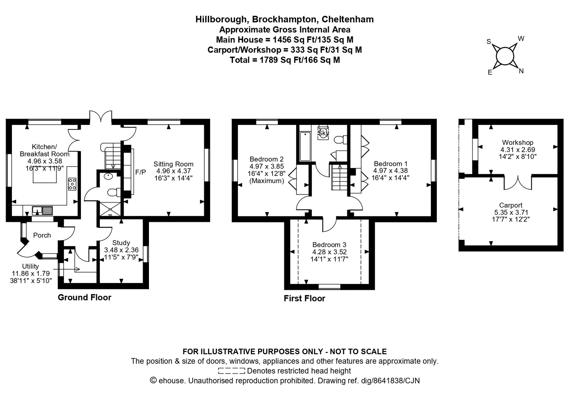 3 bed detached house for sale in Brockhampton, Cheltenham, GL54 - Property floorplan