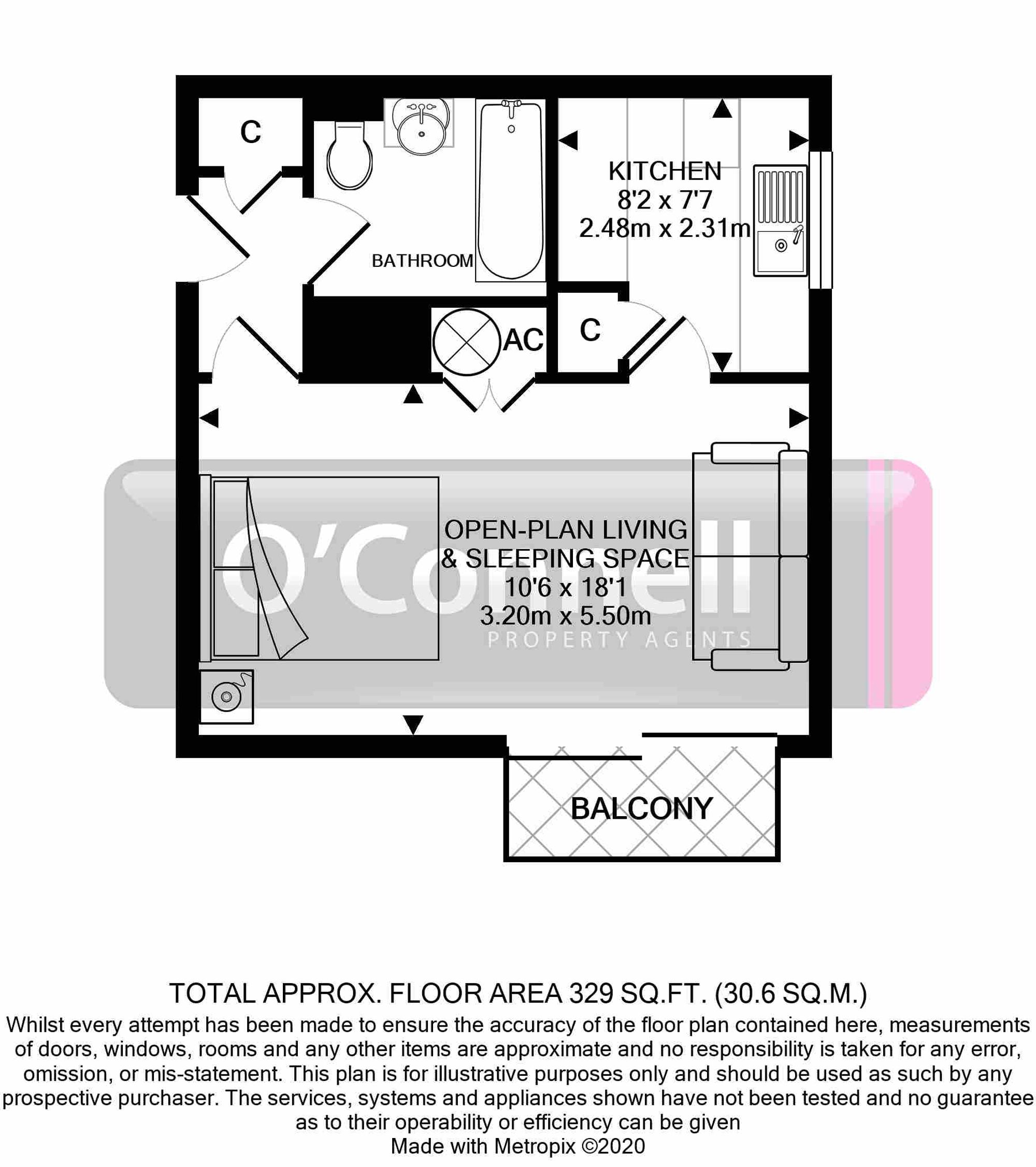 1 bed apartment for sale in Golden Vale, Churchdown, GL3 - Property floorplan