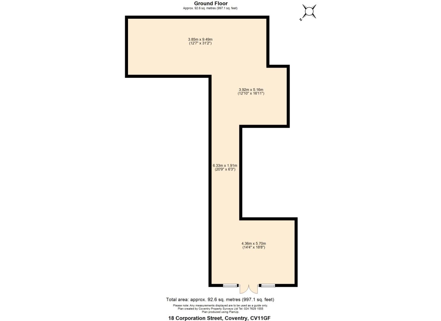 Commercial property to rent in Corporation Street, Coventry - Property Floorplan