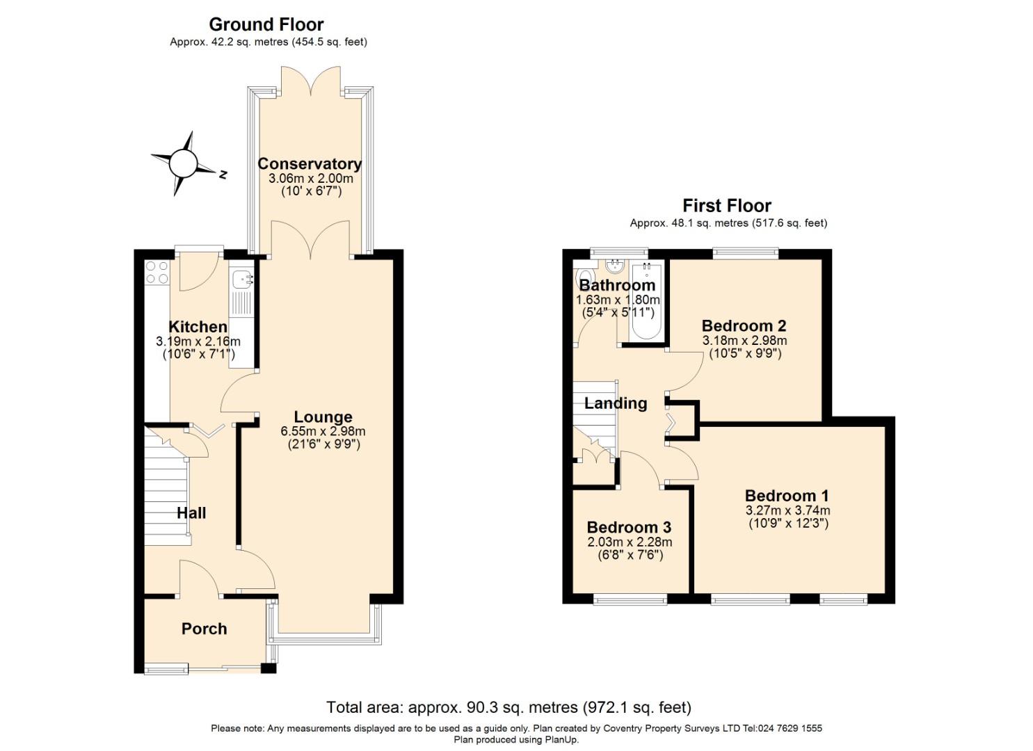 3 bed terraced house for sale in Cubbington Road, Coventry - Property Floorplan