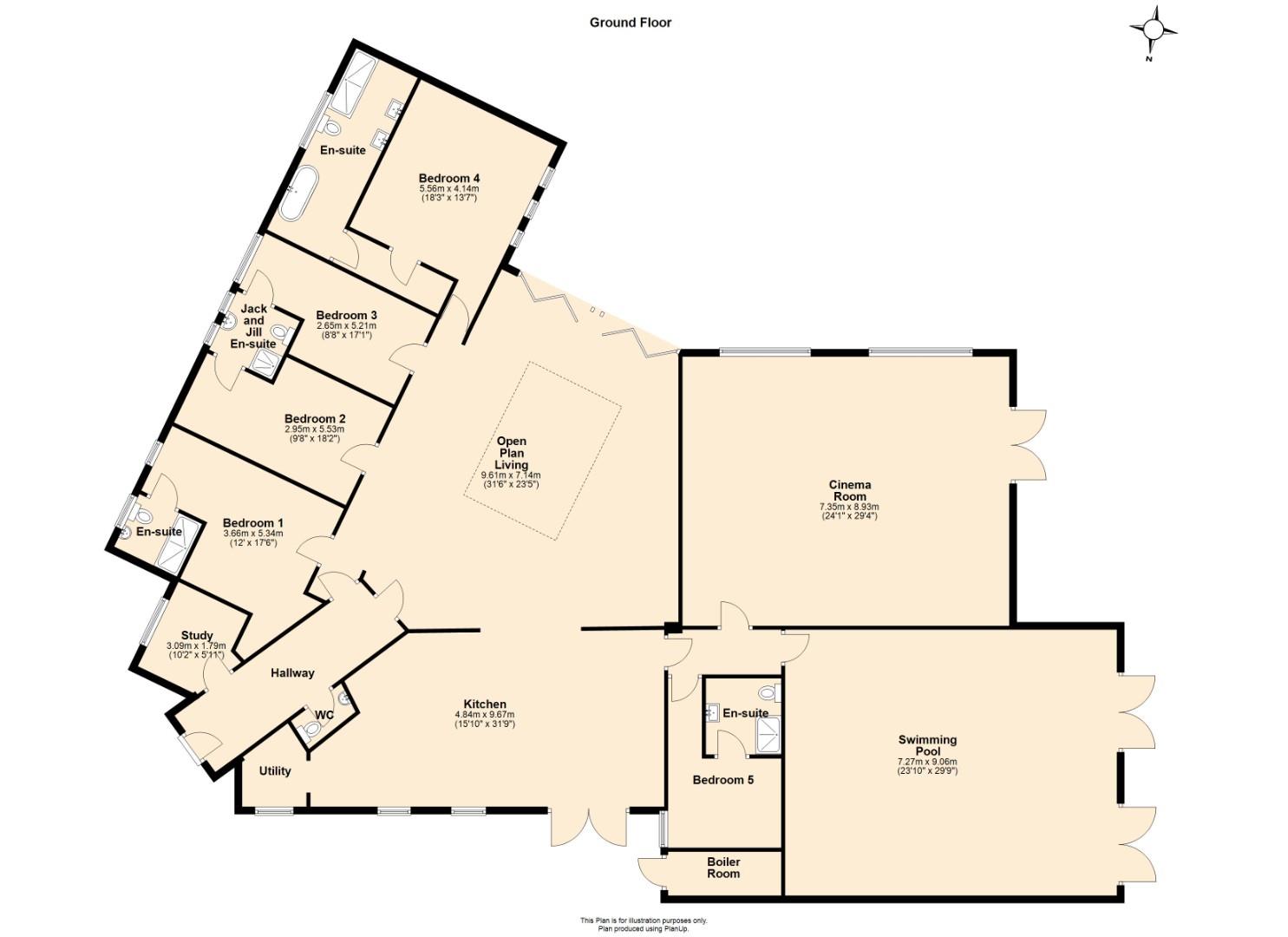 5 bed detached bungalow for sale in Davenport Road, Coventry - Property Floorplan